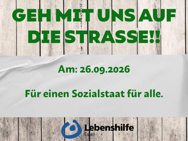 Geht mit uns auf die Straße!