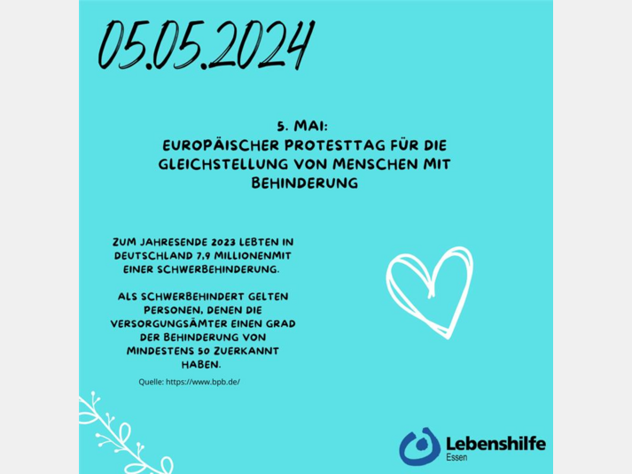Protesttag zur Gleichstellung von Menschen mit Behinderung